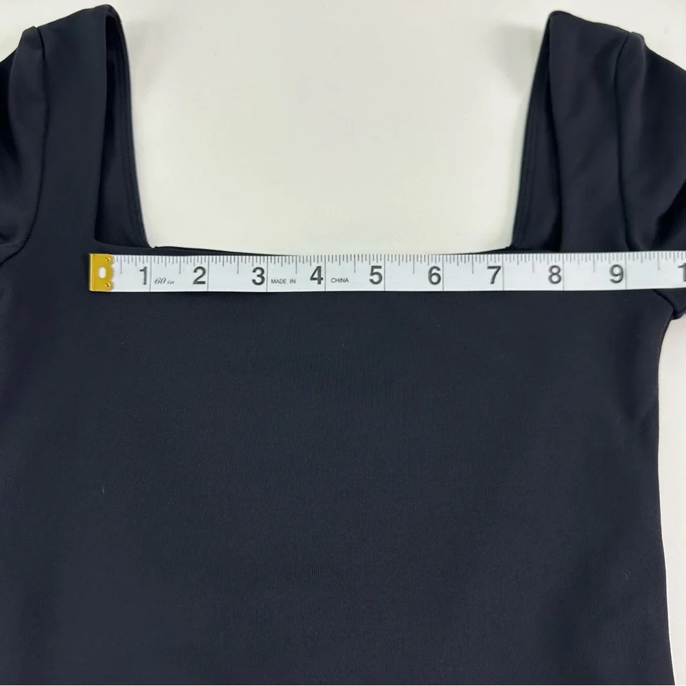 Aritzia Babaton Black Long Sleeve Bodysuit with Square Neckline Size 2XS (XXS) - Picture 14 of 16